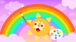 太阳公公画彩虹封面